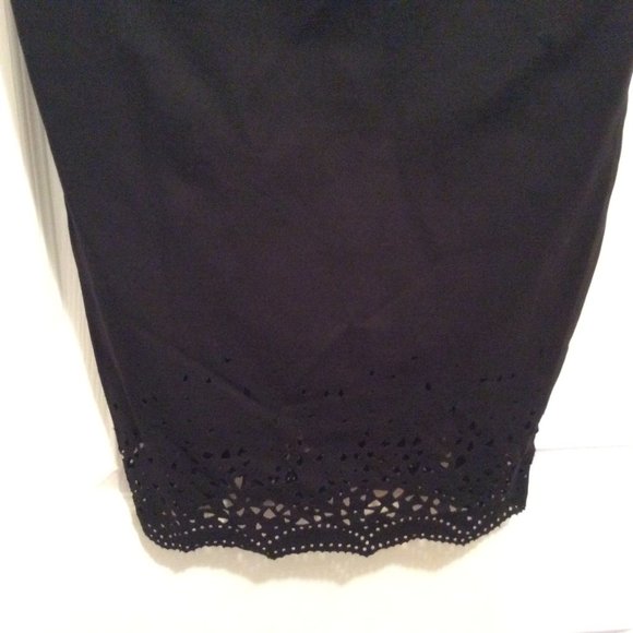 Torrid Skirt 2 Black Elastic Waist Pencil Stretch Laser Cut - Picture 7 of 8